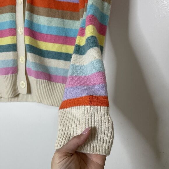 NWOT Jumper 1234 Multi-Stripe Boyfriend Cashmere soft Cardigan $372 -READ - Picture 4 of 7